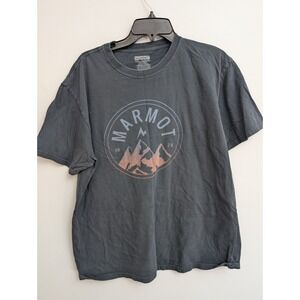 C5 Marmot Men's Organic Cotton Grey Graphic Logo TShirt, Size XL